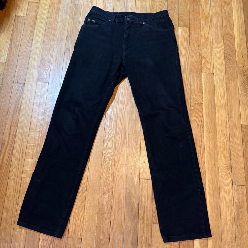 Men’s (33x34) Lee Straight fit Black Jeans